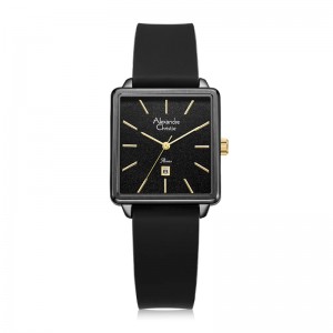 Alexandre Christie AC 2810 Full Black Rubber LHLIPBABA